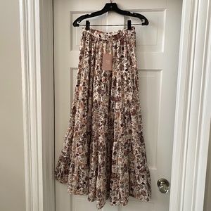 TVF Maple Crepe De Chine Maxi Skirt